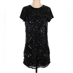 EUC Parker Black Sequin Dress Small